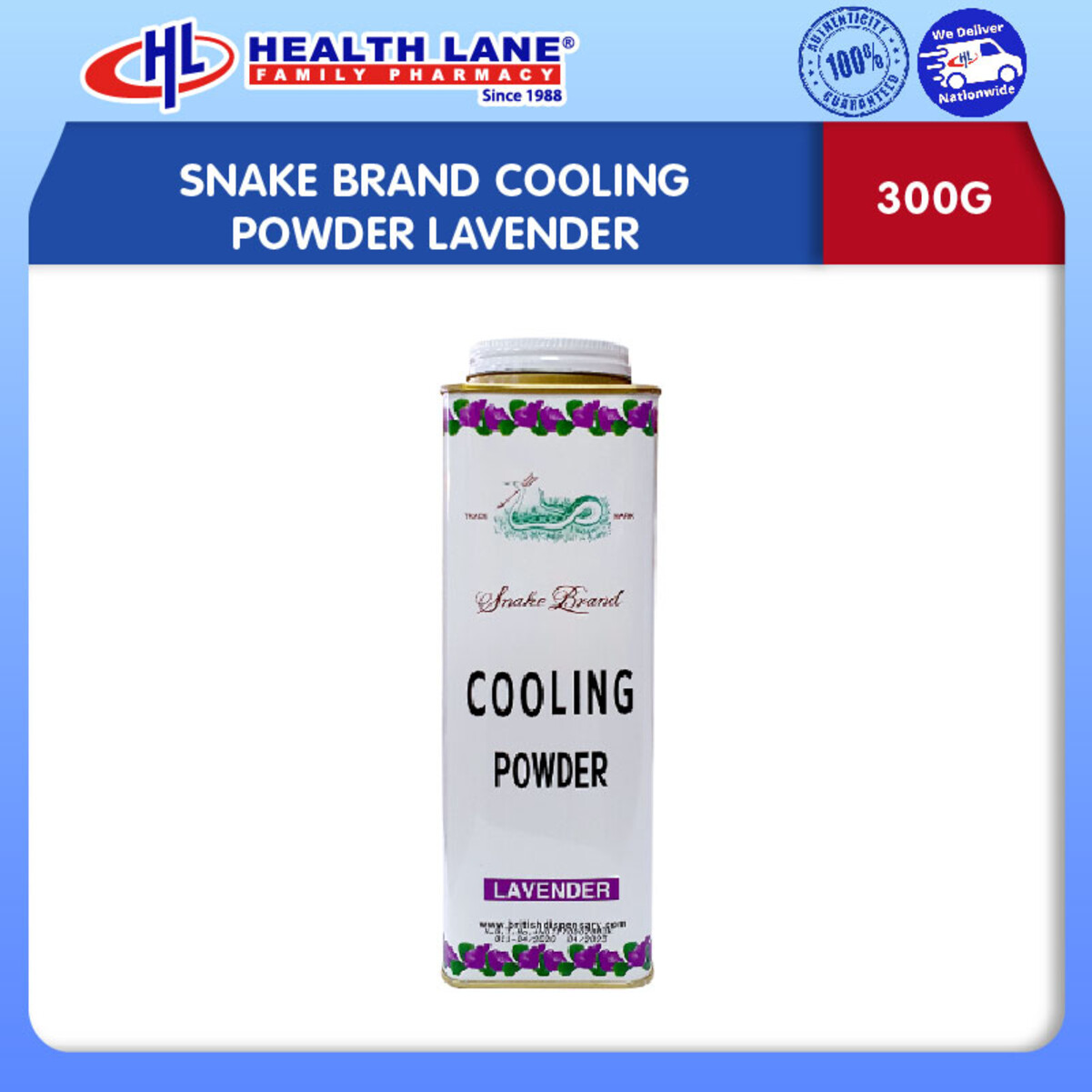 SNAKE BRAND COOLING POWDER LAVENDER 300G